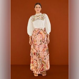 NWT Farm Rio Folk Party Layered Skirt